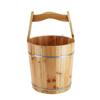 喜嘉华 木业足浴店木提桶 木质提水桶 小木桶 桑拿温泉木提桶木水瓢