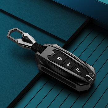 标跃（BIAO YUE）适用于长安汽车钥匙套cs75欧诺cs55逸动钥匙包v3壳v5保护cc包扣 全新一代A磨砂黑幻影扣