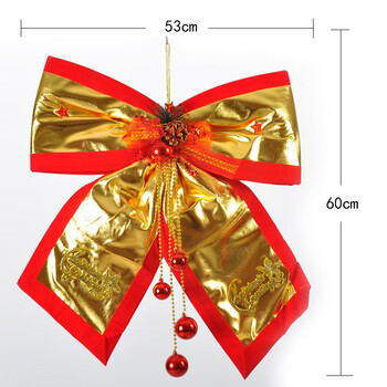 圣诞节蝴蝶结装饰挂件酒店大号金色挂饰节庆用品 圣诞装饰品 大号金结