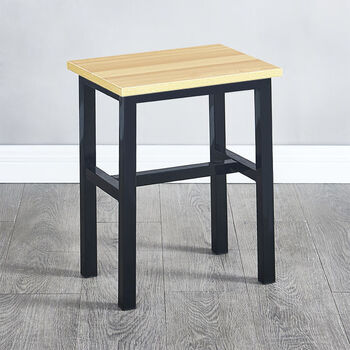 椅子凳子加厚宿舍学生培训简易方凳餐凳彩色家用凳子高凳黄木纹直角