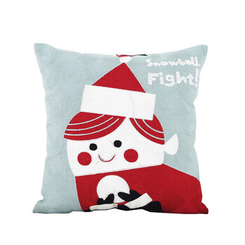 沙发靠垫办公室靠枕床头靠背汽车护腰靠垫抱枕套芯腰枕垫 雪球小孩 45