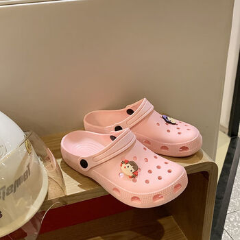 不二家洞洞鞋-粉色 36/37【偏小一码建议拍大一码】