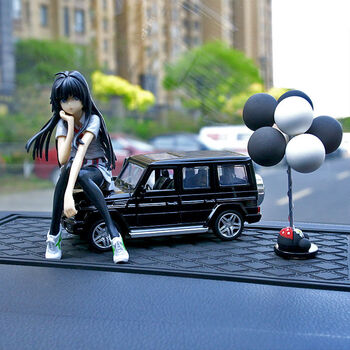 汽车摆件创意卡通海贼王路飞雪乃车载公仔中控台车内香水合金车模雪乃