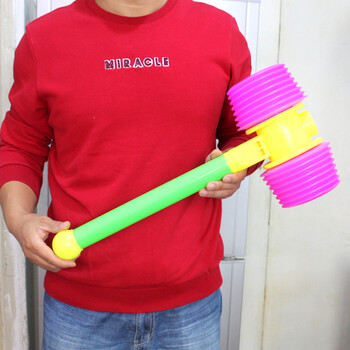 善常幼儿园教学塑料发声响锤bb气锤整蛊互动助威儿童敲打玩具锤子 1个