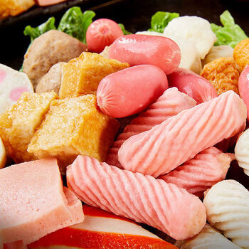 火锅食材搭配组合套餐牛味肉丸子关东煮火锅丸子烧烤冷冻火锅底料 4斤