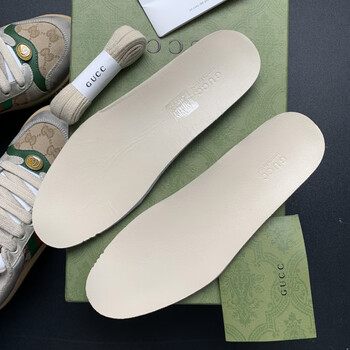 堡牧奥适配古·驰小脏鞋鞋垫男女乳胶垫脚防臭减震软踩屎感薄 米白色