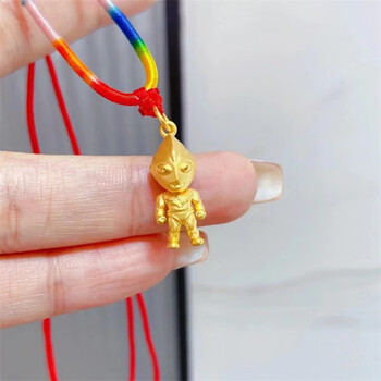 krey老凤凰奥特曼黄金吊坠迪迦999足金挂坠意志送孩子儿童节生日宝宝