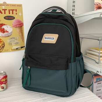 回力书包女小学生轻便撞色三到六年级背包女童大容量初中高中生双肩包