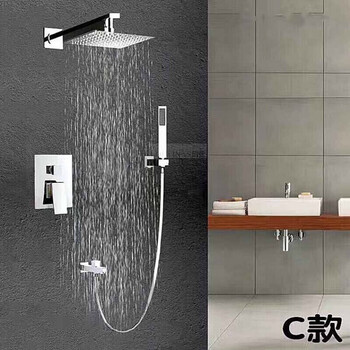 toto入墙式高端全铜混水阀配预埋座手持带下出水暗装花洒升级c款三