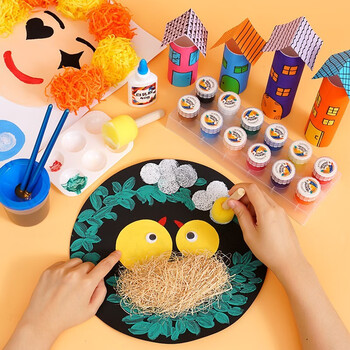 孩嘟嘟儿童diy手工制作美术粘贴材料包玩具女孩136岁绘画套装生日礼物