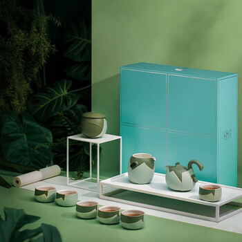 万仟堂(edenus) 茶具套装 功夫茶具套装 清欢整套茶具 送礼礼盒 茶壶