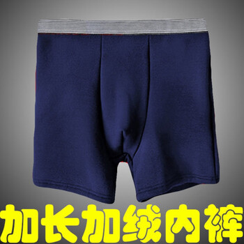 浪莎保暖内裤男加绒加厚秋冬季长款防磨腿运动加长内裤男士平角裤冬天