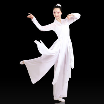 蝶羽凡古典舞演出服万疆练功服女纱衣中国舞扇子舞古风古典舞蹈服飘逸