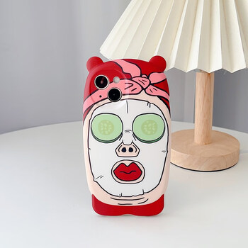 岚亨 iphone14手机壳硅胶女生立体小胖熊可爱卡通少女男款13全包防摔