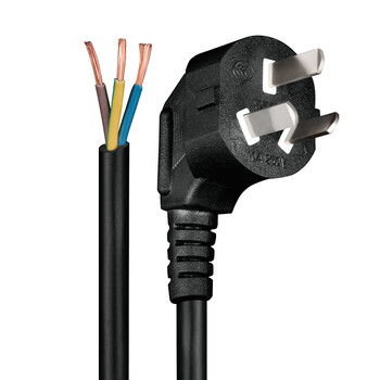 1平方铜国标电源线带插头3芯三线10安a三孔插座用连接延长电线 黑 1.