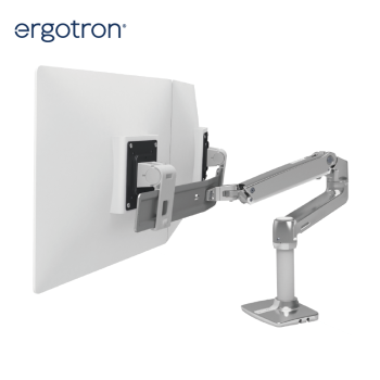 爱格升（ERGOTRON）LX 45-489-026/216双屏显示屏支架 台式万向旋转电脑支臂  抛光铝 LX 45-489-026