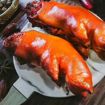 5折流亭猪蹄鑫复盛山东青岛特产礼盒卤猪脚肉熟食开袋即食蹄子五香味4