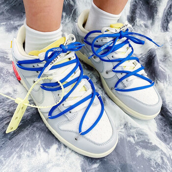 球鞋鞋带适配耐克offwhite鞋带nikedunkthe50橙色ow联名字母圆形鞋带