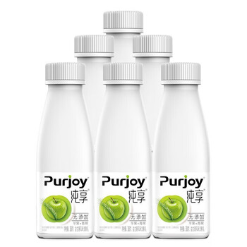 君乐宝 纯享酸奶 苹果味 300g*6瓶 低温酸奶 风味酸牛奶 益生菌早餐