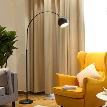 智能遥控落地灯卧室床头阅读灯钓鱼落地灯客厅沙发立式灯北欧黑色9瓦