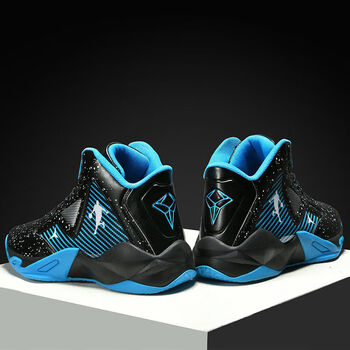 篮球鞋毒液联名战靴全防滑耐磨运动鞋情侣鞋透气9902黑蓝42