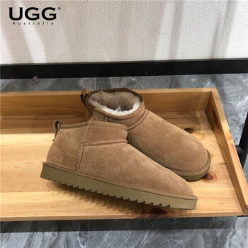 uggaustraliauggaustralia雪地靴男鞋周冬雨同款羊一体羊毛东北大棉鞋