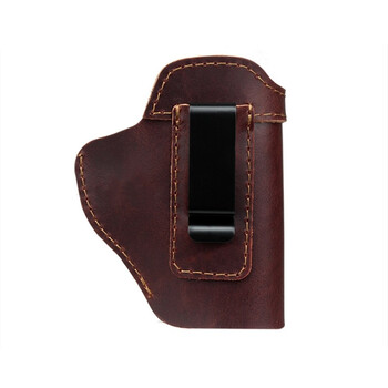 中掌柜户外战术休闲iwb隐形快拔枪套牛皮腰套glock17192643棕色