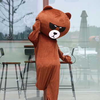 网红熊人偶服装网红开心熊人偶服装大熊猫网红熊卡通人偶服装定制来图