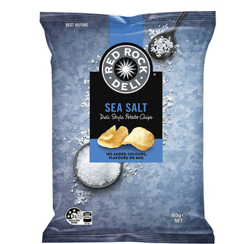澳洲 红岩薯片张均甯网红澳大利亚零食 薯片-海盐165g