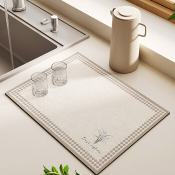 航匠(hangjiang) 厨房台面垫子软硅藻泥桌面吸水垫杯垫卫生间洗手台