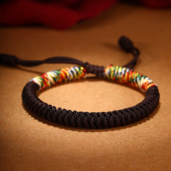 结伴儿本命年红绳男diy手工编织粗款藏式九乘金刚结红绳古风情侣手链