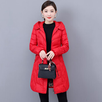 确不凡小个子羽绒服四五十岁的女士中长款反季白鸭绒中长款羽绒服女