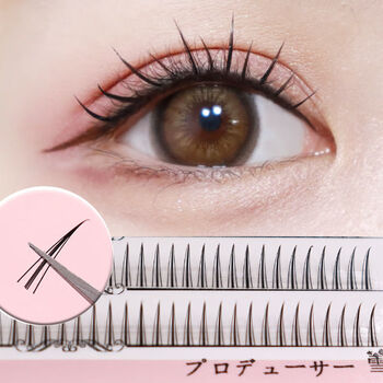 仙子毛鱼尾夹心假睫毛仙女分段式超自然仿真a型仙女毛12mm赠胶镊镊子