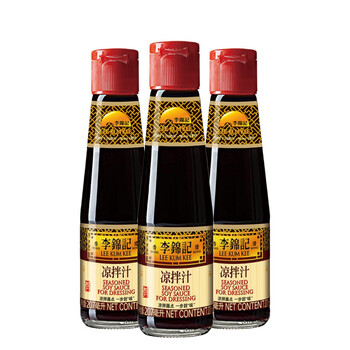 李锦记凉拌汁207ml3瓶凉拌蘸点调味凉拌用凉菜黄瓜实惠家用装