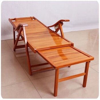 折叠椅躺椅沙滩椅摇椅午休竹椅加长加宽加固全竹坐卧两用 躺睡椅无垫