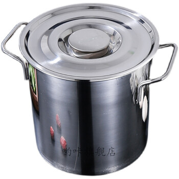 卤桶卤料桶翅片卤桶不锈钢桶圆桶带盖商用不锈钢汤桶大容量中式汤锅