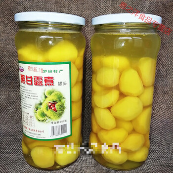 罗田板栗750g瓶装栗甘露煮糖水罐头栗子仁开盖即食烧汤炒菜750g板粟1瓶 图片价格品牌报价 京东