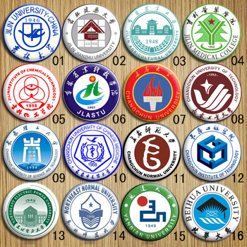 吉林长春东北华延边师范电力建筑理工程农工业中医药大学校徽胸针 03