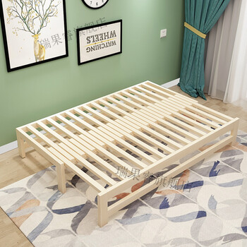 伸缩床实木抽拉床多功能床推拉小户型单人双人坐卧两用长180宽100180