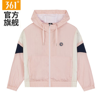 361女装运动外套女2024春季新款户外单夹克舒适宽松连帽防风休闲服女