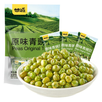 甘源 休闲零食 青豌豆 原味青豆 坚果炒货特产小吃豌豆粒 285g/袋