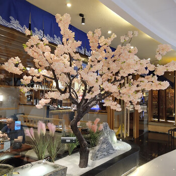 可狄仿真樱花树假树大型植物桃梅许愿堂酒店商场装饰圆形25米高2米宽