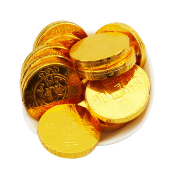 金币巧克力散装儿童零食结婚喜糖奇欧比朱古力年货糖果金币500g约42块