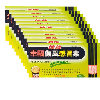 【jd物流】香港直邮 幸福速效幸福伤风感冒素8片/24片/36片(速效)新