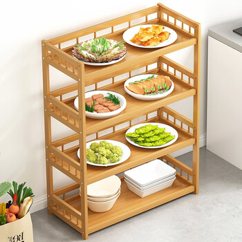 竹中生智置物架火锅架摆菜放菜盘菜架家用多功能落地多层饭店烤肉架