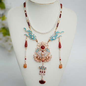 古风明制汉服软璎珞多层叠戴敦煌风项链毛衣链女 凤凰来仪-软璎珞1套