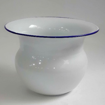 搪瓷尿壶老人尿桶加厚带盖老式尿盆家用孕妇高脚痰盂罐女若幻白色儿童