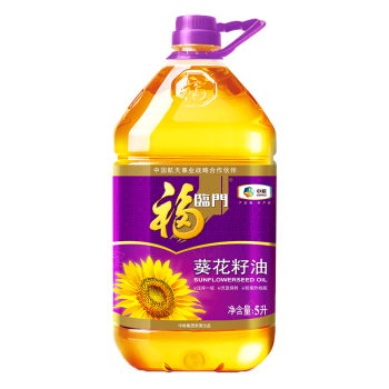 福臨門 壓榨一級充氮保鮮葵花籽油5L 食用油 中糧出品