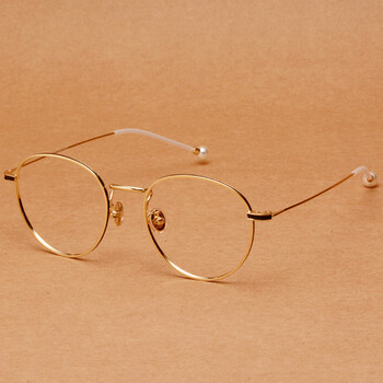 素颜眼镜框女韩版潮配近视眼镜复古超轻简约个性平光镜架 10028金色
