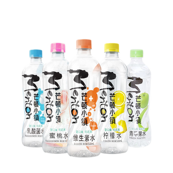今麦郎芒顿小镇500ml*8瓶/15瓶柠檬水/苹果水/桃味水整箱装多口味果味